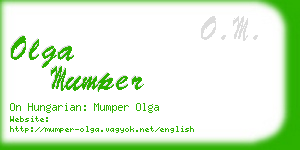 olga mumper business card